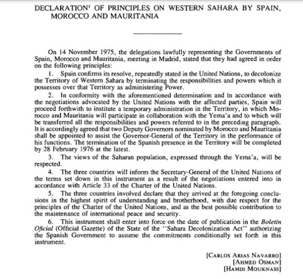 Madridski sporazum iz 1975. godine