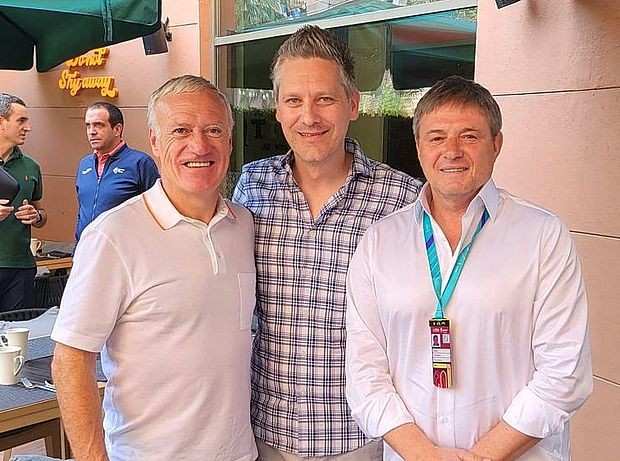 Didije Dešamp selektor Francuske ,Nebojša Petrović i Dragan Stojković selektor Srbije Didije Dešamp selektor Francuske ,Nebojša Petrović i Dragan Stojković selektor Srbije