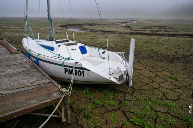 Suša u Evropi: Jezero Solina u Poljskoj, 30. avgusta 2022.