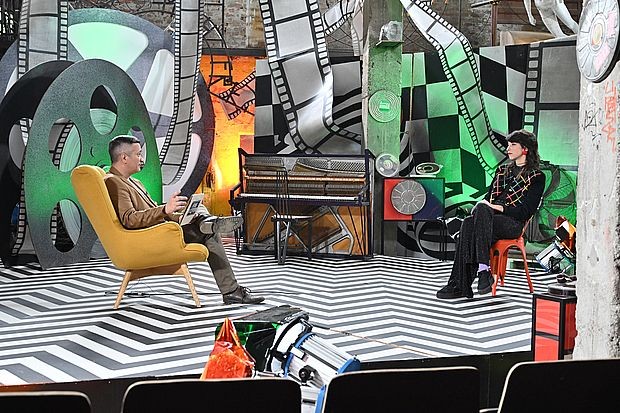 Марко Новаковић и Милана Никић у студију Раних кадрова