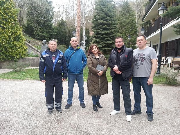 Екипа РТС-а на снимању у Гамзиградској бањи