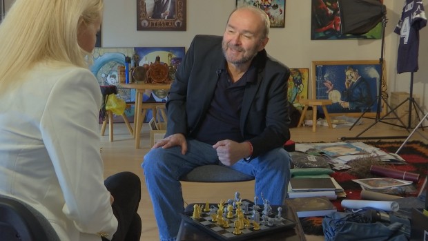 Никола Лончар и Тамара Дрезгић на снимању емисије