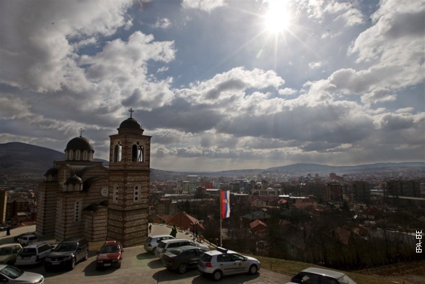 Црква Светог Димитрија у Косовске Митровици, 16. фебруара 2008. Црква Светог Димитрија у Косовске Митровици, 16. фебруара 2008.
