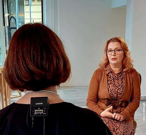 Тања и Оливера на снимању