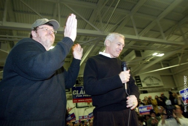 Majkl Mur i Vesli Klark: reditelj podržao generala u kampanji 2004.