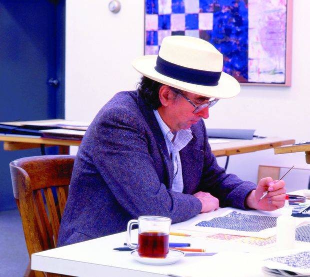 Васа Михић у атељеу