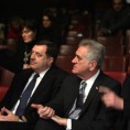 Николић и Додик на проби драме "Солунци говоре"
