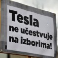 Протест због премештања урне Николе Тесле