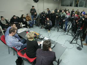 Протест новинара у Сарајеву