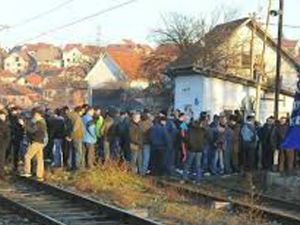 Протест радника Фабрике вагона