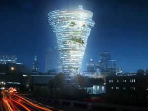 Небодер у облику торнада