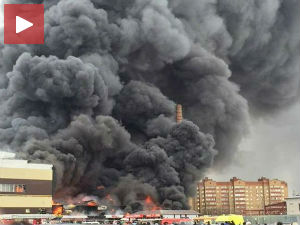 Казањ, велики пожар због цурења гаса