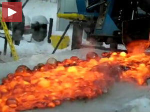 Шта се деси када сипате лаву на лед