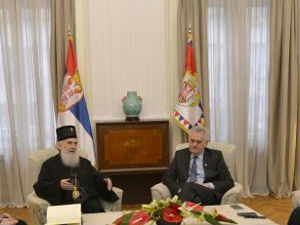 Председник са патријархом о храму Светог Саве