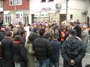 Протест бивших радника Магнохрома 