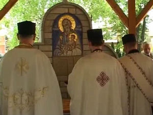 Освештана чесма у порти Храма светог Илије на Палићу