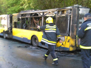 Изгорео аутобус ГСП-а