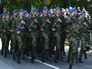 Српски гардисти на проби параде у Москви