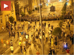 Скопље, воденим топовима и шок-бомбама на демонстранте