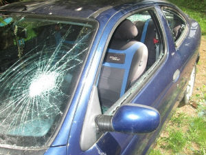 Демолиран аутомобил новинарки "Дневних новина"