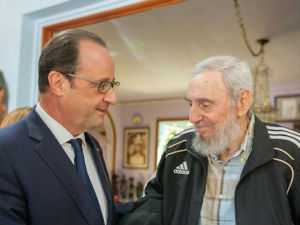 Оланд се састао са Раулом и Фиделом Кастром