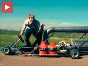 Млазни мотор на „уради сам“ картинг болиду