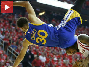 Тежак пад Стефа Карија, срећом без последица