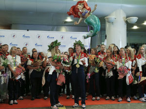 Руски олимпијци дочекани као хероји