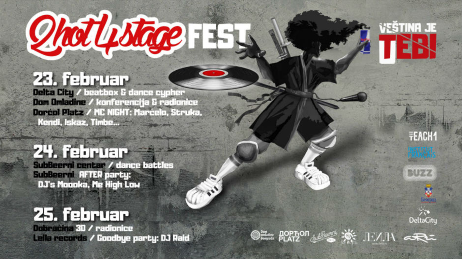 Хип-хоп фестивал од 23. до 25. фебруара у Београду