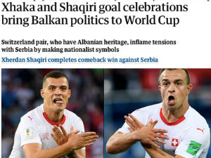 Гардијан: Славље Џаке и Шаћирија довело балканску политику на Светско првенство 
