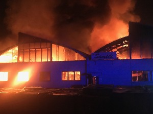 Пожар у фабрици намештаја у Ваљеву