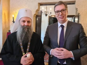 Вучић са патријархом Порфиријем