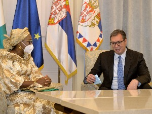 Вучић примио у опроштајну посету амбасадорку Нигерије