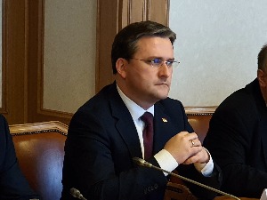 Селаковић започео посету Русији сусретом са председником Одбора за међународне послове Државне думе