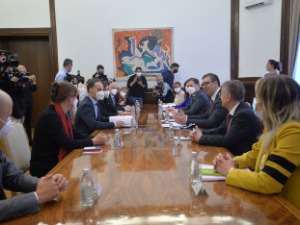 Састанак Вучића и Маса у Председништву Србије