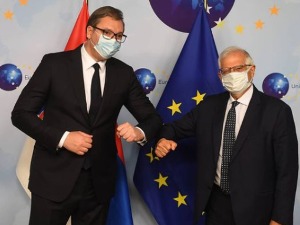 Вучић разговара са Борељом у Бриселу