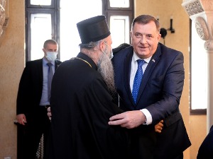 Патријарх Порфирије примио Додика и руководство РС