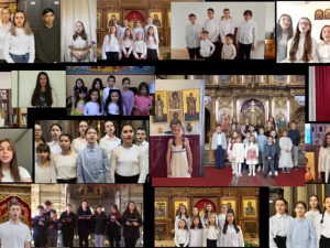 Mališani iz horova pravoslavnih hramova širom Evrope žele vam srećan Uskrs