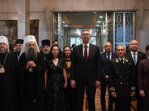 Обележен Дан Русије у Београду, Вучић уручио честитку за Путина