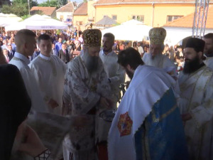 Патријарх Порфирије служио литургију поводом Ивањдана у Кончареву