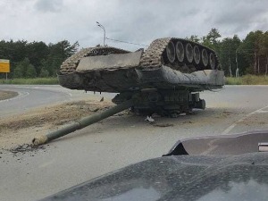 Сахалин, руски војници преврнули тенк