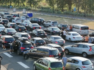 Километарска колона на Хоргошу, гужве и на Келебији