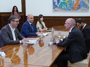 Вучић са амбасадором Немачке о предстојећој посети канцеларке Меркел