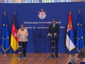 Вучић: Отворени разговори са канцеларком Меркел, хвала на свему што је учинила за Србију