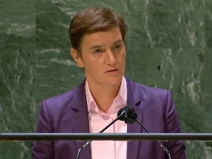 Брнабићева у обраћању ГС УН: Приштина распламсала велику кризу, Београд привржен тражењу компромиса