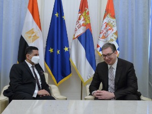 Вучић примио у опроштајну посету амбасадора Египта