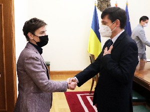 Брнабићева се састала са одлазећим амбасадором Украјине