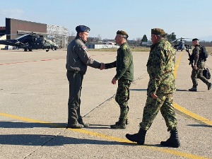 Начелник Генералштаба Милан Мојсиловић извиђао рејоне у Копненој зони безбедности