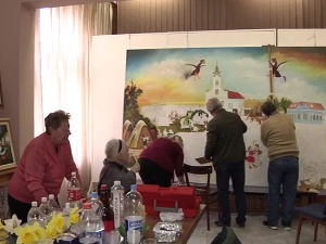 Моја јединствена Ковачица - уље на платну на коме ради 19 сликара поводом важног јубилеја