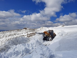 Голија и даље под снегом, јак ветар отежава посао путарима
